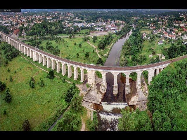 DJI MAVIC PRO: Viadukt Bunzlau / Boberviadukt Bolesławiec / 489 Meter lang / 26 Meter hoch