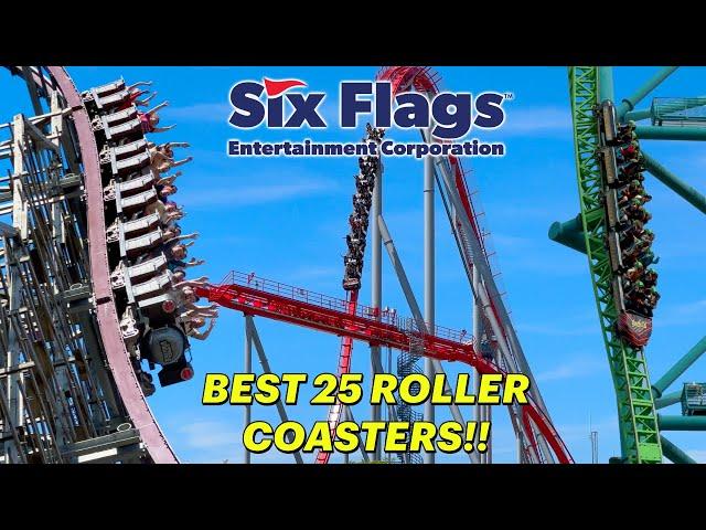 The Best 25 Roller Coasters at Six Flags Parks!!