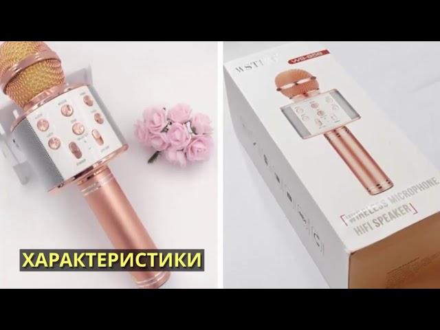 Беспроводной караоке микрофон Wster Star Voice ws 858 обзор   Bluetooth микрофон с динамиком