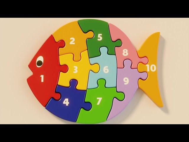 Fish Numbers Puzzle | Learn to Count 1 to 10