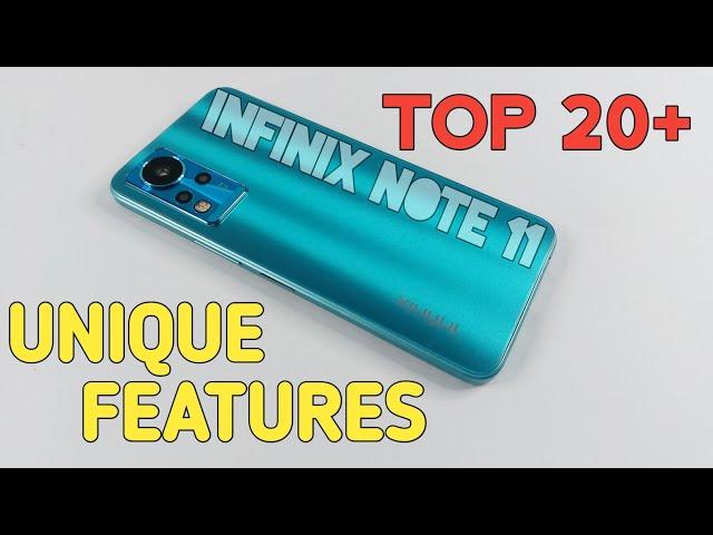 Infinix Note 11 Top 20+ Amazing Unique Features | Hidden Settings of Infinix Note 11