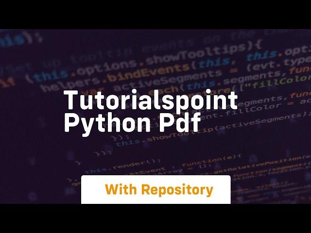 tutorialspoint python pdf