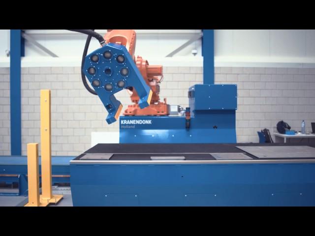 The beam assembly line   robotics in structural steel production