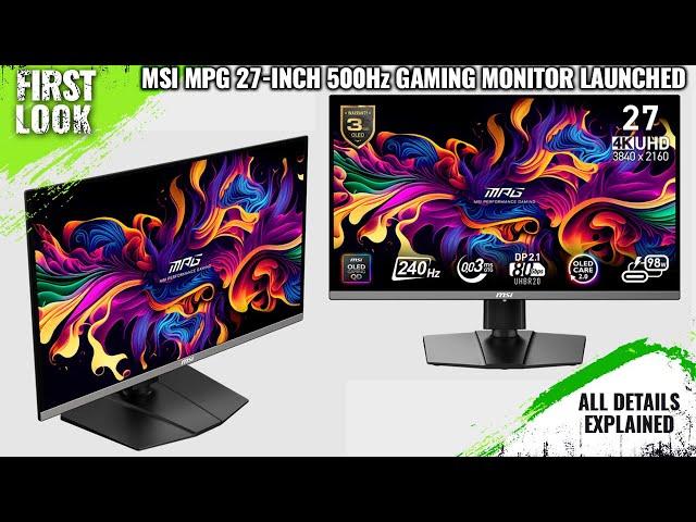 MSI MPG 272QR QD-OLED X50 27-inch 500Hz Monitor Launched - Explained All Spec, Features And More