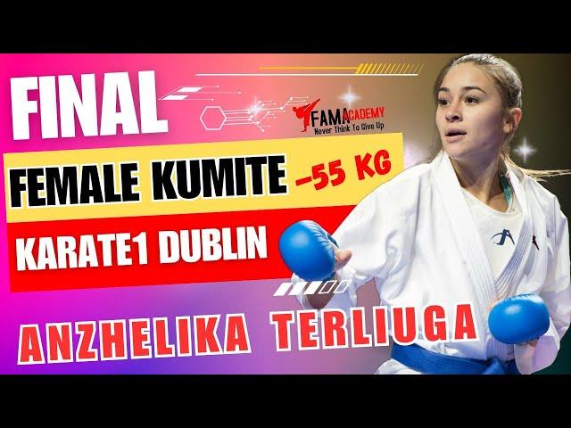 SHIORI NAKAMURA VS ANZHELIKA TERLIUGA | KARATE1 DUBLIN 2023 | FINAL FEMALE KARATE KUMITE -55 KG