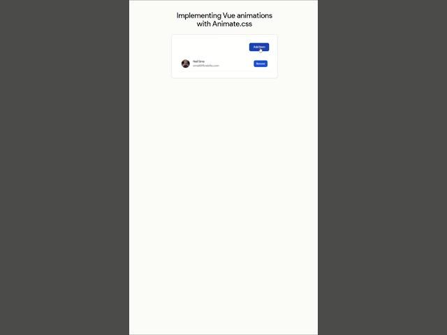 Implementing Vue Animation with Animate.css #shrots #vuejs