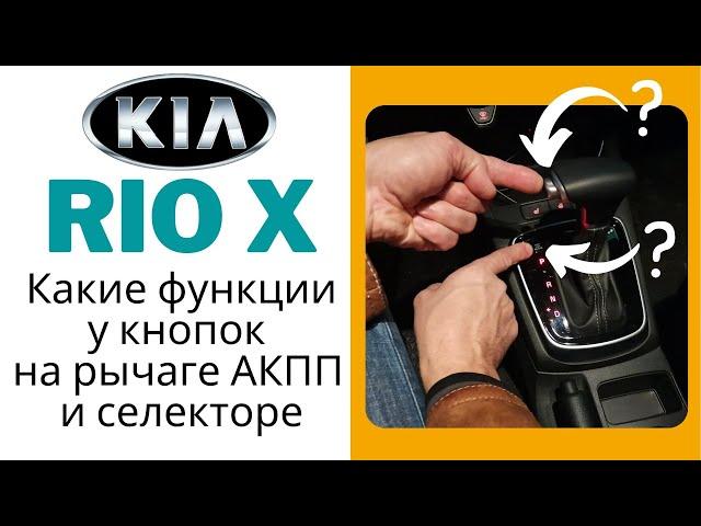 Зачем кнопки на рычаге АКПП и селекторе в Kia Rio X, как работают