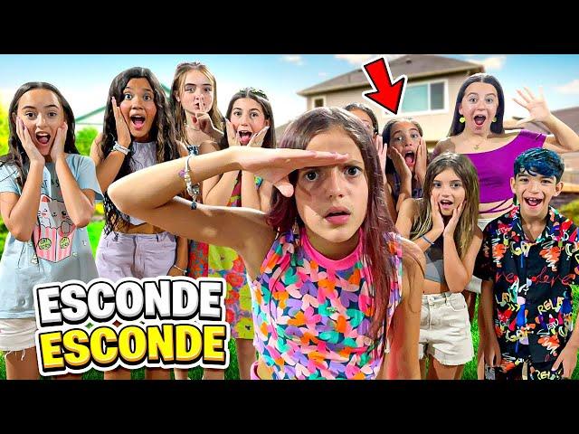 ESCONDE ESCONDE POR LOCALIZAÇÃO COM OS YOUTUBERS IRMÃS PINA,BELINHA,MARCELA JARDIM E LUCAS ROCHA