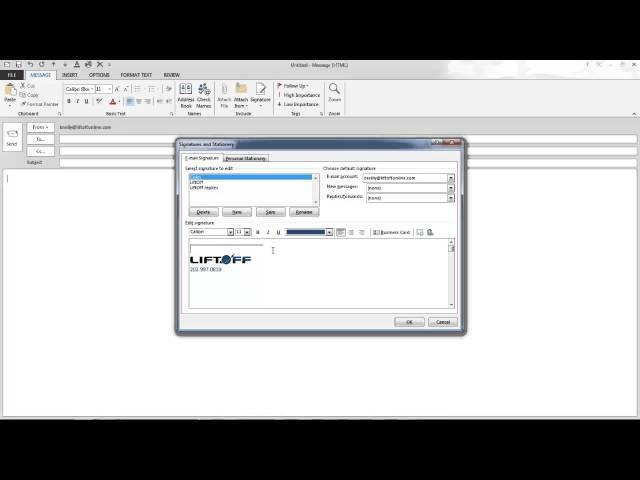 How to create a signature in Outlook 2013