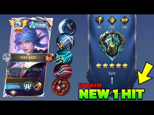 MIYA 1 HIT SAVAGE!! NEW SEASON BEST BUILD AND EMBLEM GLOBAL MIYA 2024!! - mobile legends