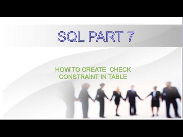 how to create check constraints in sql table