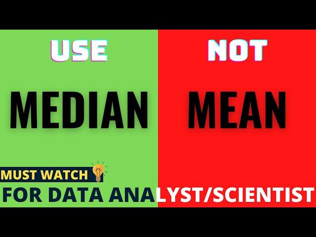 Why median is preferred over mean in data analytics science| Mean vs Median| Outliers in Statistics