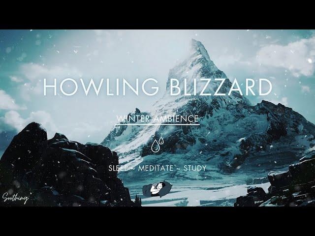 Howling Blizzard | NO MIDROLL ADS | Snow Storm Sounds For Sleeping