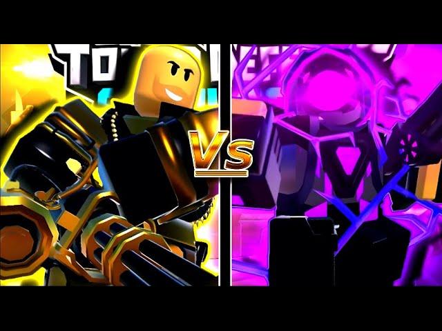 Golden Minigunner Vs Accelerator | Tower Defense Simulator - Roblox.