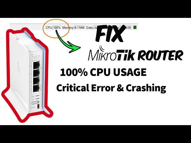 How to Fix MikroTik router 100% CPU USAGE  Critical Error & Crashing Tagalog Eng Subs