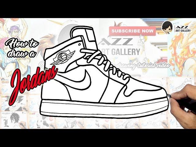 How to draw an Air Jordan Shoe