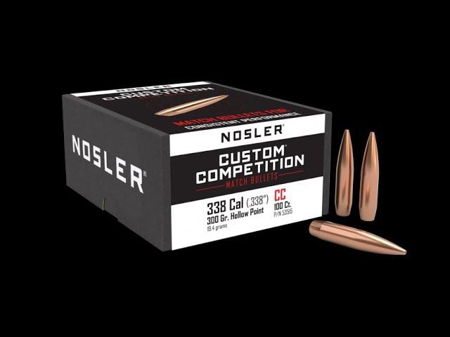 Nosler Custom Competition  338 300 gr/19,4 грамм HPBT ВС 0-800