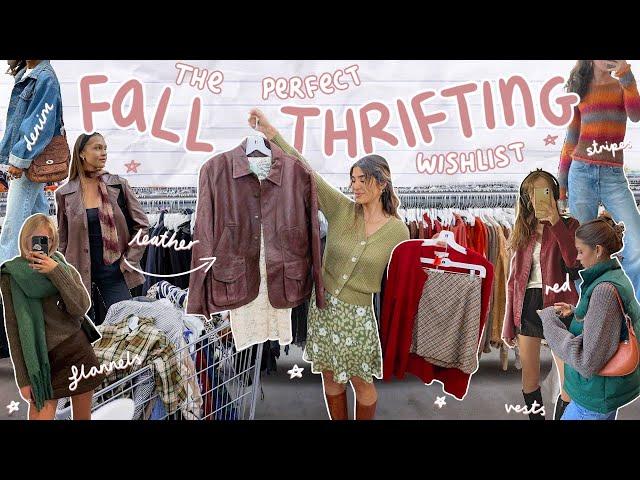 THRIFT WITH ME for your perfect FALL WISHLIST *cozy finds & fall vibes* 