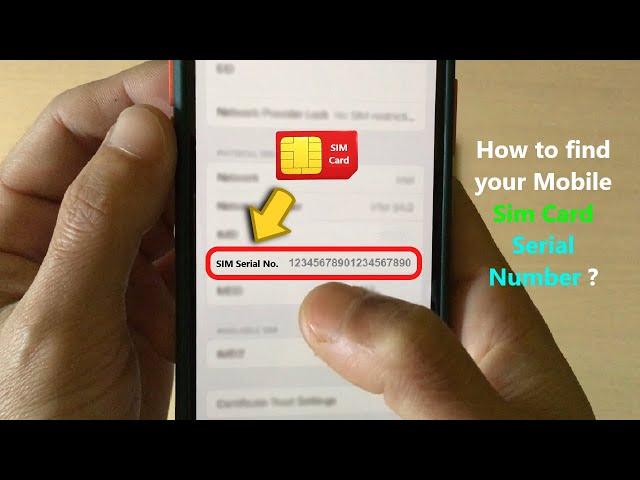 How to find your Mobile Sim Card Serial Number ?