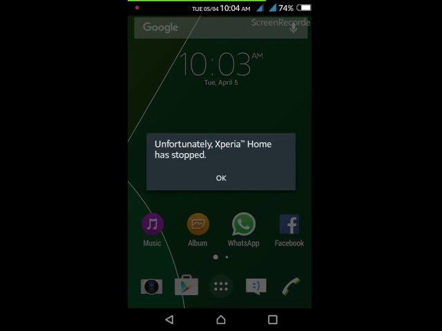 Unfortunately  Xperia™ Home has stopped