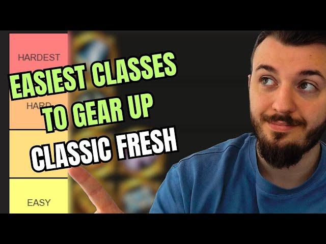 EASIEST TO HARDEST CLASS TO GEAR RANKED in CLASSIC FRESH WOW