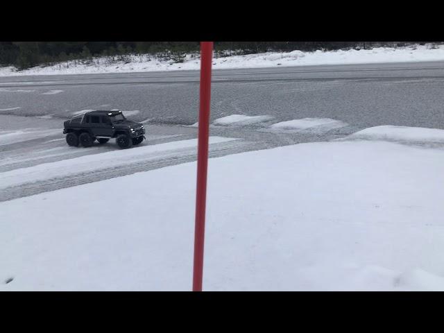 Traxxas TRX6 in the snow.