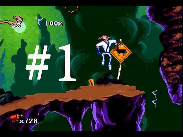 Earthworm Jim Прохождение Часть 1 (Ретро вечера с Сегой)