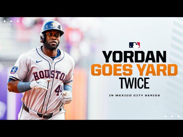 Yordan Alvarez goes deep TWICE in the Mexico City Series!