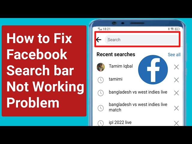 How to Fix Facebook Search bar Not working problem.fix Facebook search could not load results