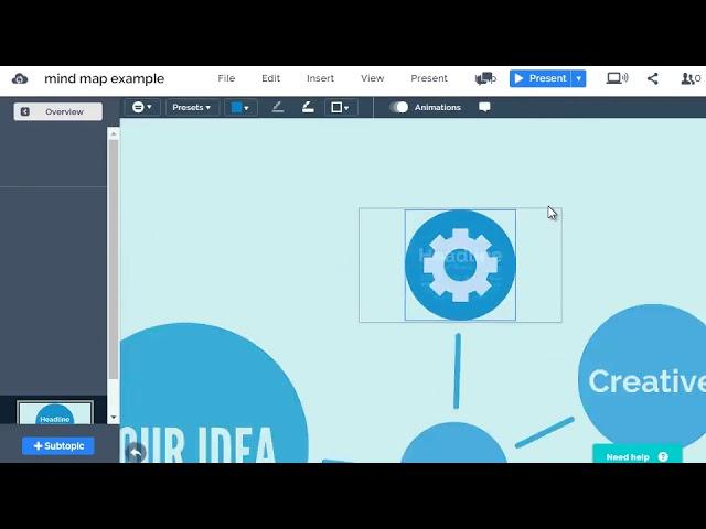 Демонстрация работы с Prezi