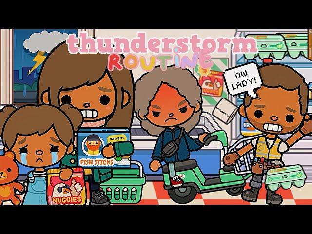 ️Family's THUNDERSTORM ROUTINE *SUPERMARKET..LOST POWER* Toca Boca Roleplay  #tocaboca