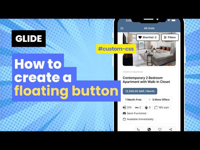 Glide Apps - How to create a floating button