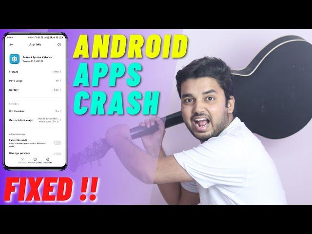 Android Apps Crashing issue FIXED - Realme Xiaomi & Redmi Apps Force Closing | Hindi