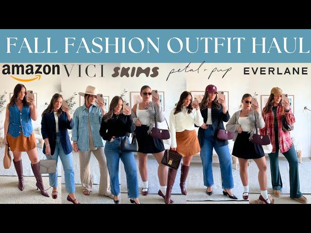 Fall Fashion Outfits Haul from Amazon Petal & Pup, Skims, Vici and more!