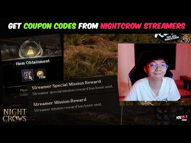 GET COUPONS FROM SELECTED STREAMERS USING SEEDS - Night Crows