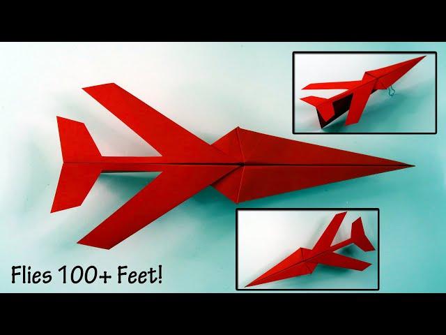 How To Make an Easy Paper Airplane || Competition Winner - Flies 100+  Feet!