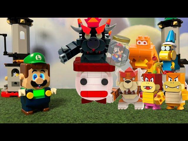 Can Luigi save Mario from Bowser's Fury and the Nightmare Bosses? Lego vs Game