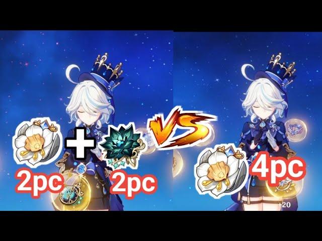 FURINA artifact comparison! 4PC Golden Troupe vs 2PC Nymph's Dream with 2PC Golden Troupe |