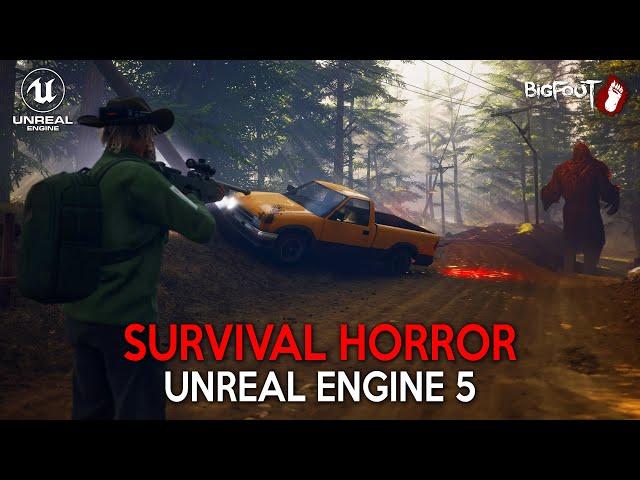 BIGFOOT First Gameplay in UNREAL ENGINE 5 | ULTRA REALISTIC Survival Horror RTX 4090 HD 4K 2023