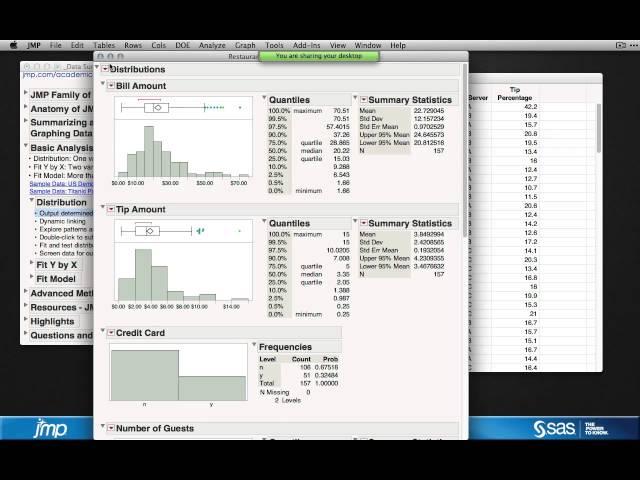 Webinar: Data Summary and Analysis in JMP