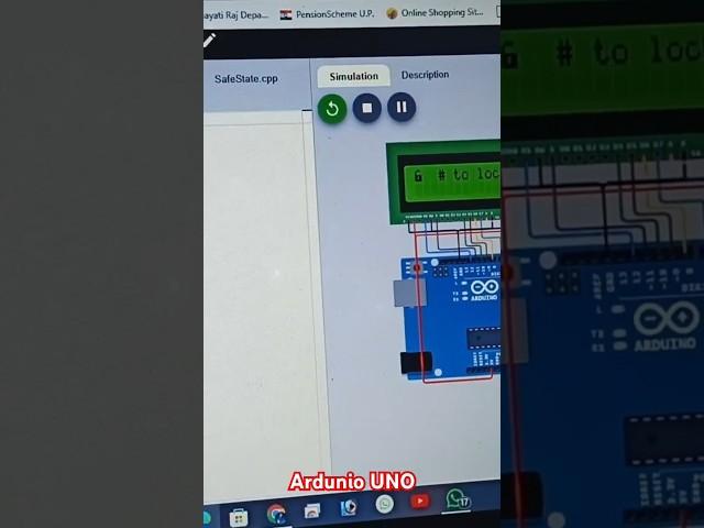 Arduino UNO Board Safe Locked Passkey #robot #robotics #video