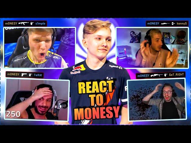 CS GO PROS & CASTERS REACT TO M0NESY PLAYS