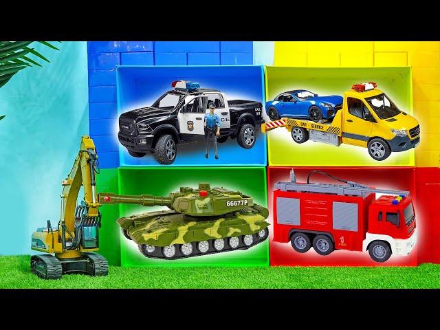 5 Truck Car Toy with Job Pretend Play