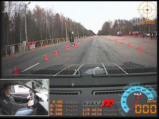 GT-R AMS Alpha 12+ - 0 - 300 km/h - 13.12 sec.