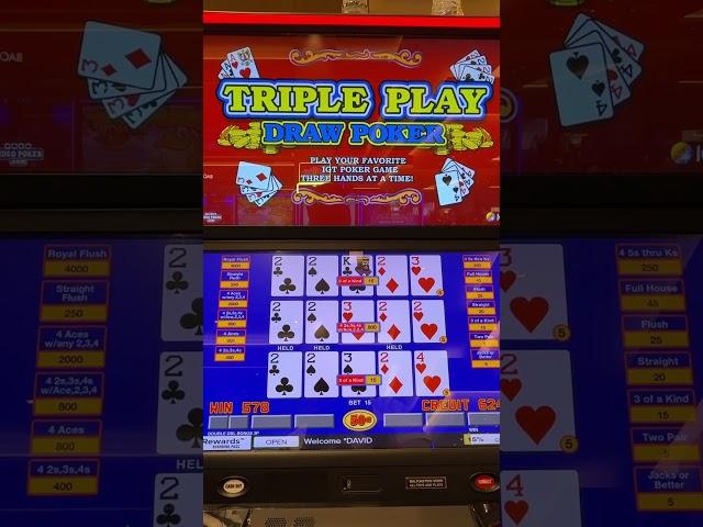 There is just something magic about getting four twos with the kicker.  Video poker for the win.