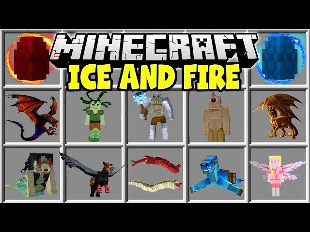 Minecraft ICE AND FIRE DRAGONS MOD | RIDE DRAGONS, FIGHT CYCLOPS, TAME FLYING MOUNTS & MORE!!