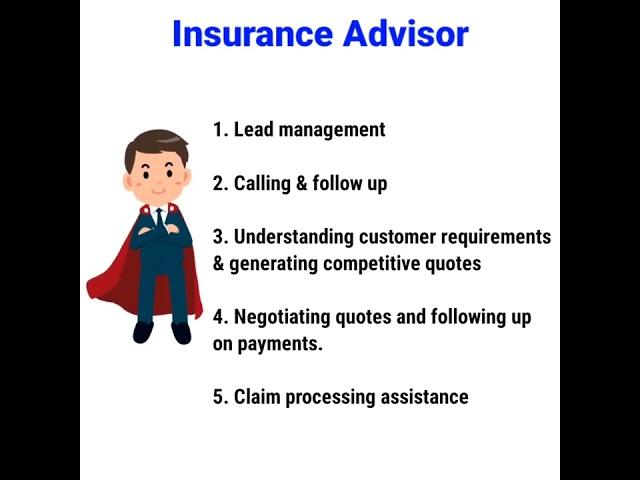 Job Alert- Insurance Advisor (Motor Insurance)