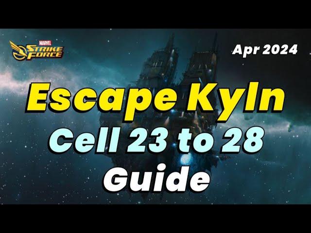 ESCAPE FROM KYLN! CELLS 23 to 28 GUIDE: GETTING HARDER! CLIMB TO GWENOM! | MARVEL Strike Force