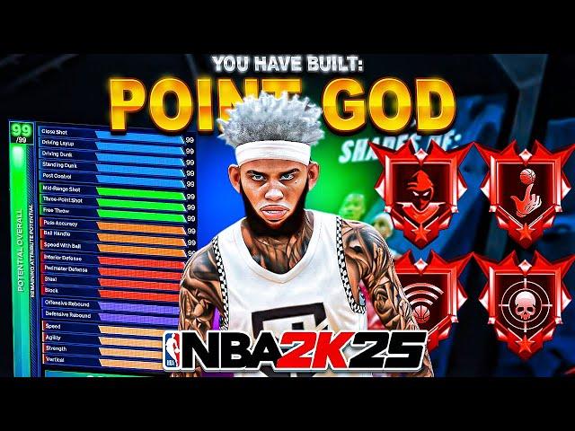 99 3PT + 99 BALL HANDLE + 98 STEAL + MAX LEGEND BADGES is THE BEST GUARD BUILD in NBA 2K25!