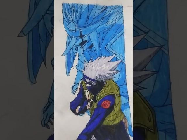 Drawing Kakashi with his susanoo #naruto #kakashi #susanoo